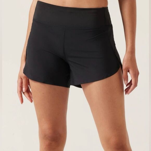 Athleta Black Run With It 4.5” Inseam Athletic Shorts